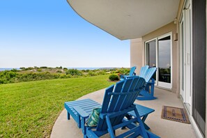Condo, Multiple Beds, Patio, Ocean View (2 Ocean Place) | Terrace/patio - Luxe, Updated, Oceanfront Condo With Ground-floor Patio, Wifi & Shared Pool (Fernandina Beach)