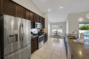 House, Multiple Beds, Kitchen, Garden View (Beach Hammock Heaven) | Private kitchen - Dog-friendly Home With an 8 Minute Walk to Beach Access (Palm Coast)
