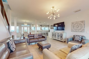 House, Multiple Beds, Pool Access, Ocean View (Atlantic Dream) | Living area - Ocean View 'atlantic Dream' W/pool & Spa, Wraparound Balcony, Steps to Beach (St. Augustine)