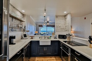 Condo, Multiple Beds, Pool Access, Beach View (Gallagher's Beach Vibe) | Private kitchen - Ocean View Condo With Pool Access, Wifi, & Central AC - Snowbirds OK (Palm Coast)