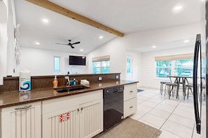 House, Multiple Beds, Patio, Garden View (212 Beach Getaway) | Private kitchen - Inviting Beach House - Walk to Beach, Shopping & Dining (St. Augustine)
