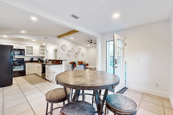 House, Multiple Beds, Patio, Garden View (212 Beach Getaway) | 3 bedrooms, individually decorated, individually furnished, bed sheets - Inviting Beach House - Walk to Beach, Shopping & Dining (St. Augustine)