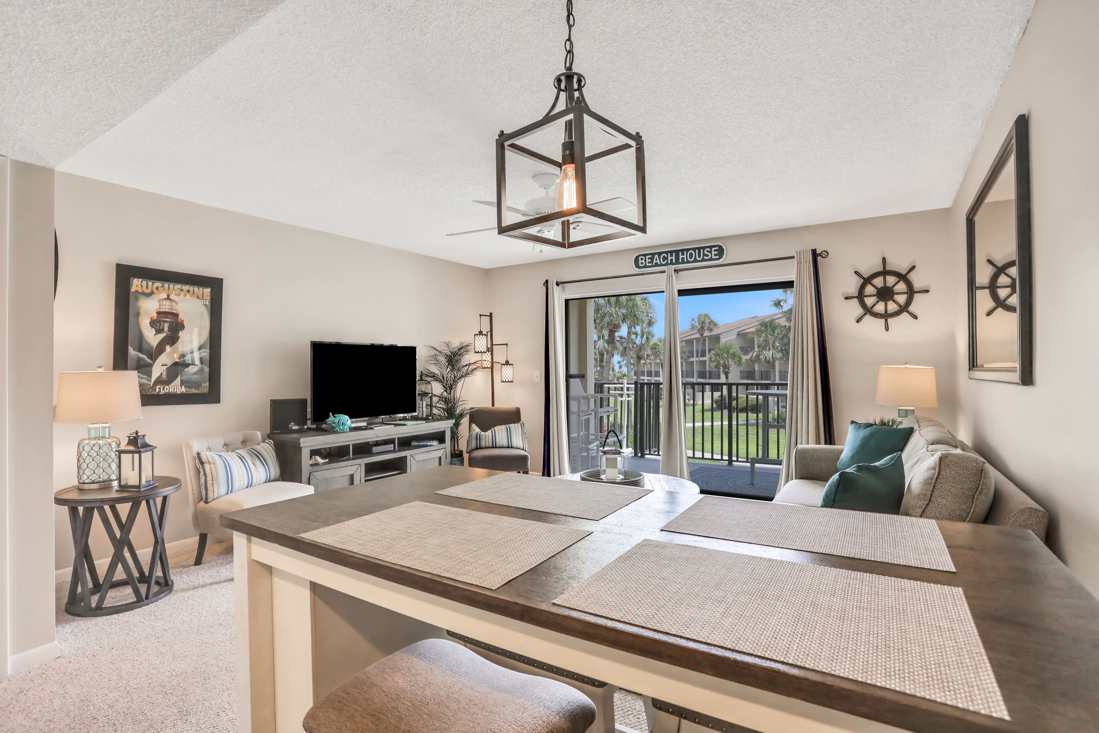 Apartment, Multiple Beds, Pool Access, Ocean View (Dolphin Cove of Ocean Villas) | Living area