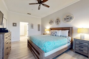 Condo, Multiple Beds, Hot Tub (A Wave From It All) | 3 bedrooms, individually decorated, individually furnished, bed sheets - Second Floor, Dog-friendly Condo With Shared Pool, High-speed Wifi, & Central AC (Palm Coast)