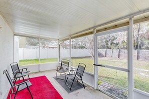 House, Multiple Beds, Patio, Garden View (The Buckingham Palace) | View from room - Royal Retreat With Enclosed Yard and Screened in Back Patio (Jacksonville)