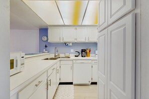 Condo, Multiple Beds, Patio, Beach View (Surf in STA) | Private kitchen - Oceanview Condo With Beach Access, Pool, Tennis Courts and Private Patio (St. Augustine)