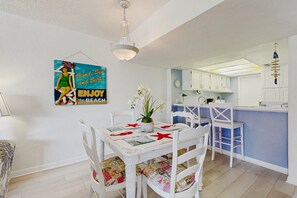 Condo, Multiple Beds, Patio, Beach View (Surf in STA) | 2 bedrooms, individually decorated, individually furnished, bed sheets - Oceanview Condo With Beach Access, Pool, Tennis Courts and Private Patio (St. Augustine)