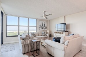 Leilighet, flere senger, terrasse, havutsikt (Sand Dollar II - 103) | Oppholdsområde