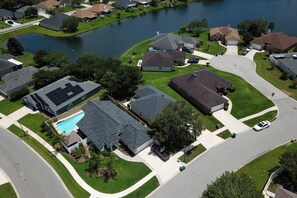Aerial view - Single-story Home With Lagoon View, Garden Patio & Easy Drive to the Beach (Jacksonville)
