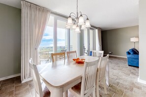 Condo, Multiple Beds, Pool Access, Ocean View (1312 Ship Watch) | 2 bedrooms, individually decorated, individually furnished, bed sheets - Oceanfront Condo With Large Balcony, Pool, Central AC & Views (Fernandina Beach)