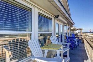 House, Multiple Beds, Patio, Ocean View (1060 S Fletcher Ave) | View from room - Spacious Beachfront Home W/deck, Balcony, Central A/c, Washer/dryer, and Wifi (Fernandina Beach)