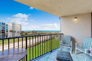 Condo, Multiple Beds, Balcony (Captains' Quarters Condo Unit 317) | View from room - Oceanfront Condo w/ Private Balcony & Stunning View - Boardwalk to Beach (St. Augustine)