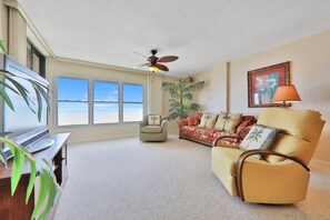 Condo, Multiple Beds, Balcony, Beach View (Sand Dollar III 605) | Living area - Sand Dollar III 605 (St. Augustine)