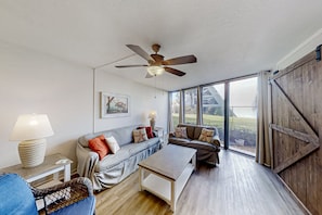 Condo, Multiple Beds, Pool Access, Pool View (Anastasia 111) | Living area - Renovated, Ground-floor Condo at Oceanfront Complex With Pool - Steps to Beach (St. Augustine)