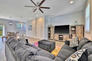 House, Multiple Beds, Patio, Garden View (Boating Club By the Sea) | Living area - Spacious Beach Home - Just a Block From the Ocean & the River (St. Augustine)