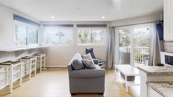 Condo, Multiple Beds, Patio, Beach View (First Street South Serenity) | Living area