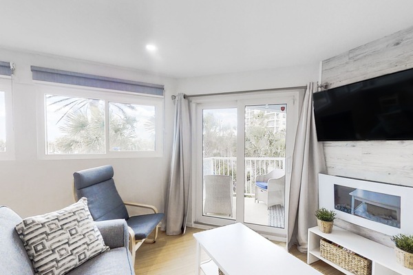 Condo, Multiple Beds, Patio, Beach View (First Street South Serenity) | Living area