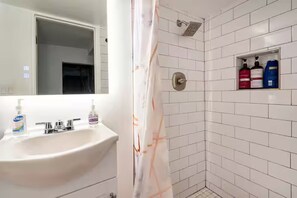Shower, hair dryer