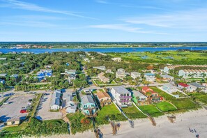 Aerial view - Updated Condo in Oceanfront Building With Private Beach Access - Near Dining (St. Augustine)