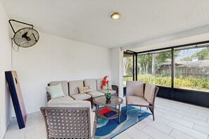 Casa, várias camas, varanda, vista para o jardim (The Music House) | Vista do quarto