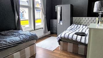 4 makuuhuonetta, internet, vuodevaatteet