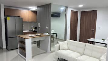 Deluxe-Apartment, Stadtblick | Innenbereich