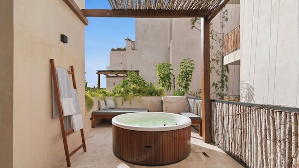 Deluxe Apartment, 2 Bedrooms, Terrace, Garden View | Terrace/patio - Gran Tulum Residences by Casago (Tulum)