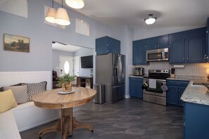 Microwave, oven, stovetop, dishwasher