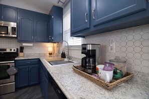 Microwave, oven, stovetop, dishwasher