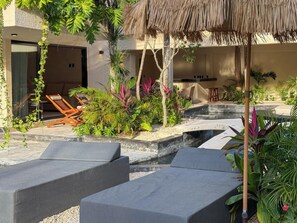 Terrace/patio - Luxury 2BR Swim-Up Oasis | 5 min to Beach (Tulum)