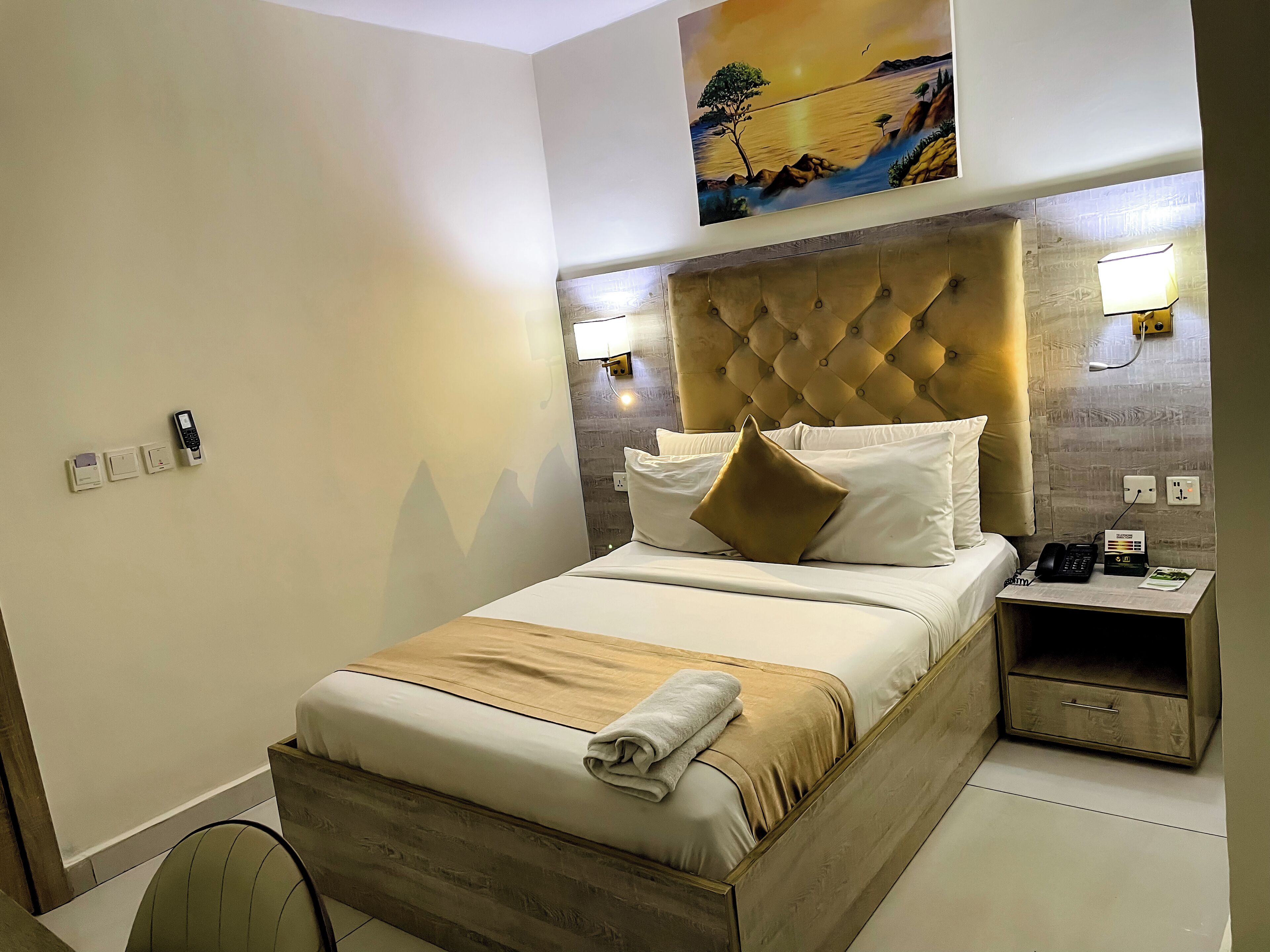 In-room safe, desk, laptop workspace, blackout drapes