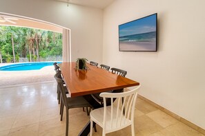 Deluxe Villa, Multiple Bedrooms, Balcony, Pool View | Dining room - Pool Jacuzzi Private Villa 7BR (Puerto Aventuras)