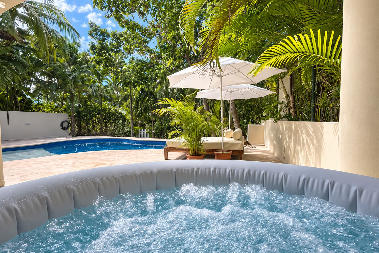 Private spa tub