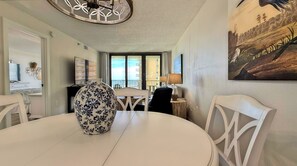 Dining - Quintessential Beachfront Condo escape right on the Sand with private balcony (New Smyrna Beach)