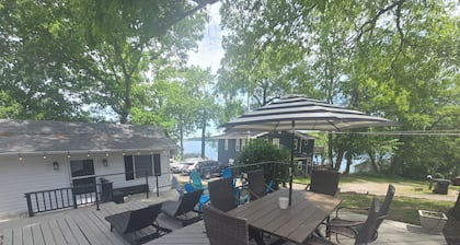 Lake James Lakehouse Retreat w/ Huge Deck, Dockspace, Great Views & room for 12!