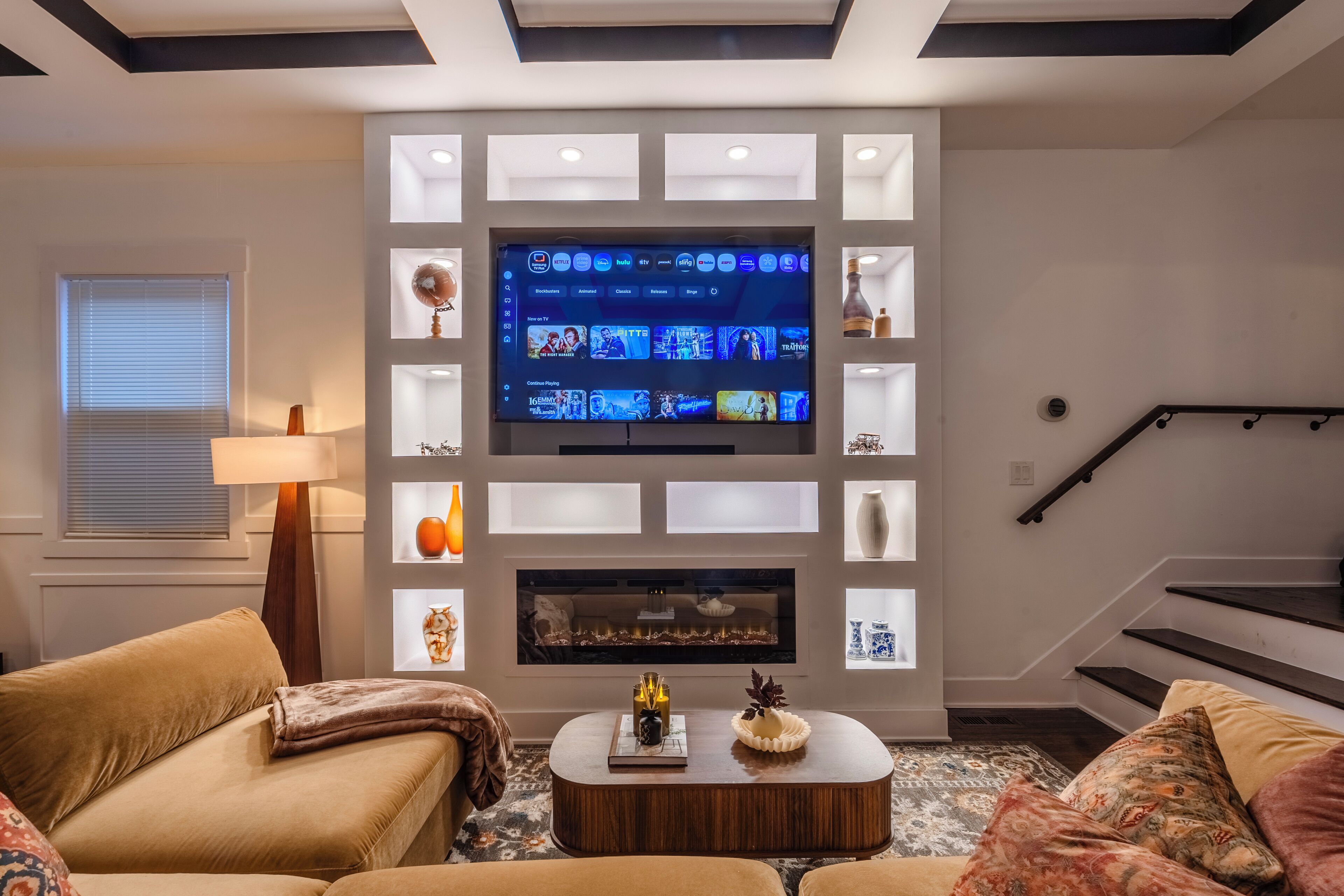 TV connectée, cheminée