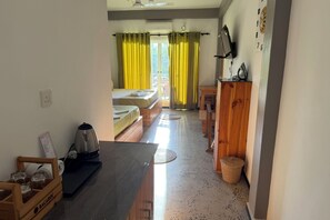 Double Room Single Use, Balcony, Garden View | Desk, laptop workspace, iron/ironing board, free WiFi