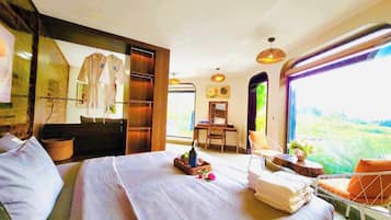 Family Double Room, Non Smoking, Hill View | Desk, laptop workspace, soundproofing, free WiFi