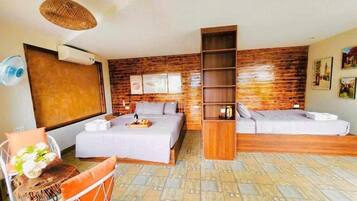 Family Double Room, Non Smoking, Hill View | Desk, laptop workspace, soundproofing, free WiFi