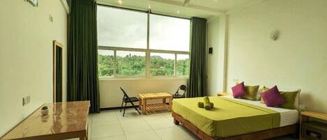 In-room safe, desk, laptop workspace, blackout curtains