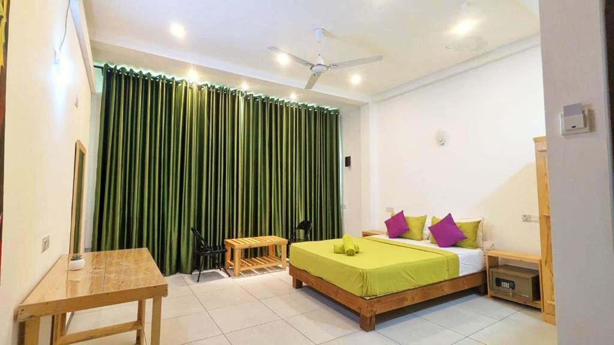 Standard Double Room, Patio, Mountain View | In-room safe, desk, laptop workspace, blackout drapes