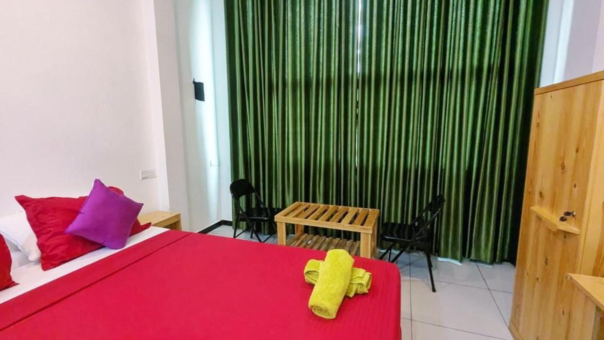 Deluxe Double Room, Patio, Mountain View | In-room safe, desk, laptop workspace, blackout drapes