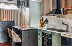 Fridge, oven, stovetop, dishwasher