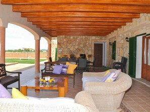 Outdoor dining - Can Grau, Holiday house for 32 persons in Sencelles (Sencelles)
