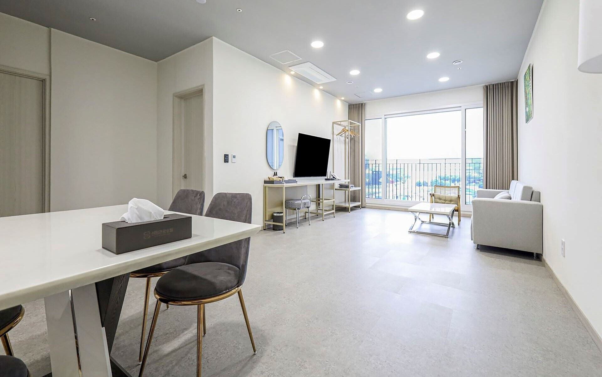 普通套房, 露台, 河景 | 客廳