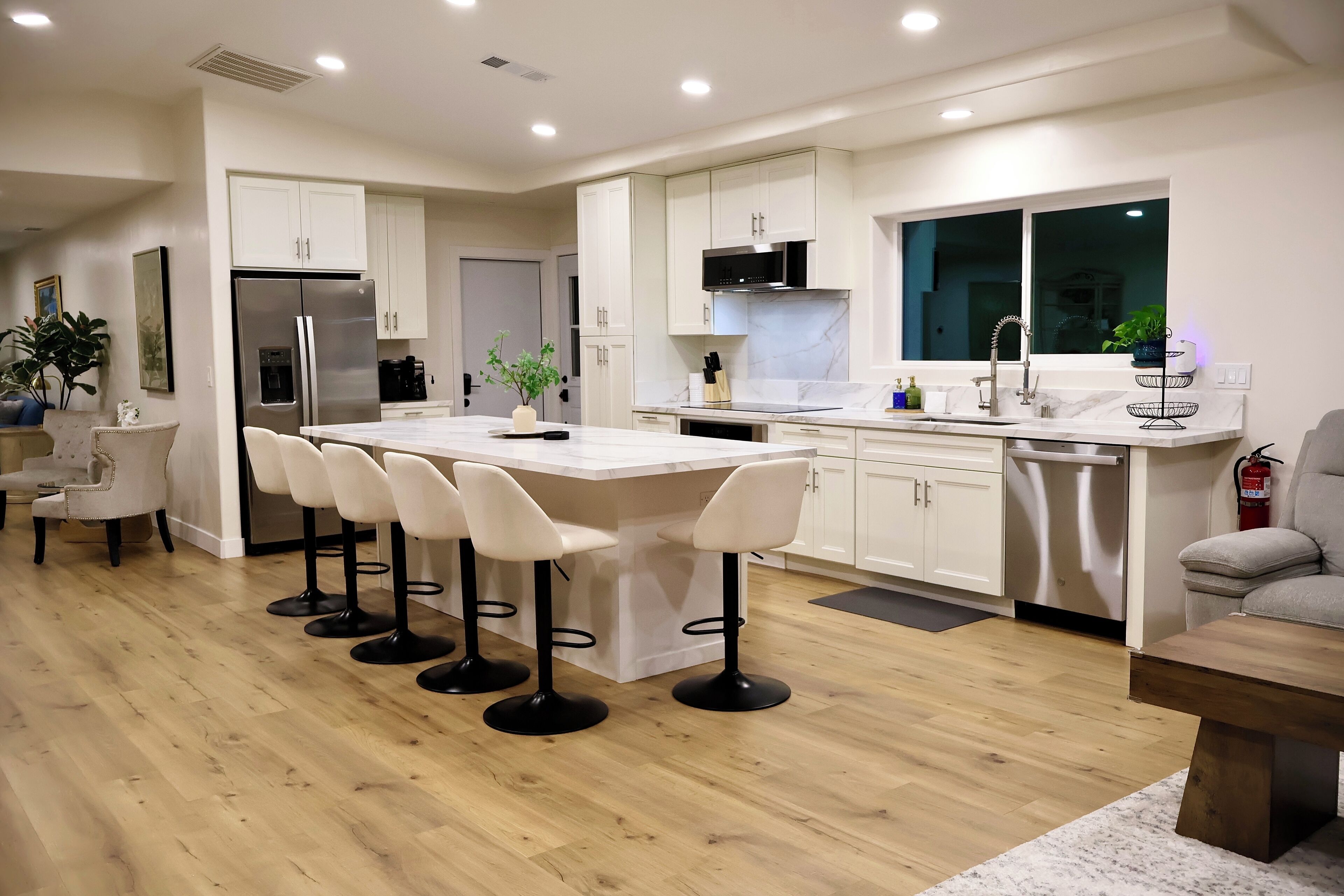 Microwave, oven, stovetop, dishwasher