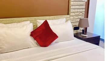 In-room safe, desk, laptop workspace, iron/ironing board