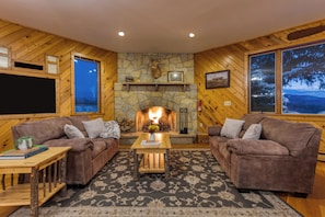 Smart TV, fireplace, table football, ping pong - Mountainview Estate | Private Lake + Heated Pool, Spa + Game Room | 12BR Retreat (Hensonville)