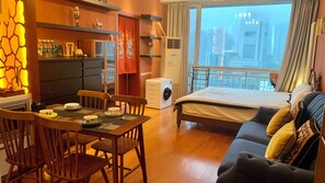 Junior Suite, City View | Blackout curtains, iron/ironing board, free WiFi - Beijing CBD - Cozy suite with Queen bed  (Beijing)