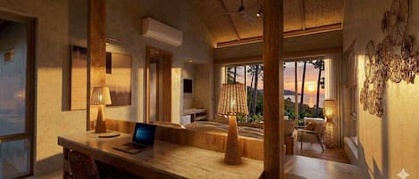 Ocean Front Pool Villa | Seprai premium, brankas, ruang kerja ramah laptop, dan Wi-Fi gratis